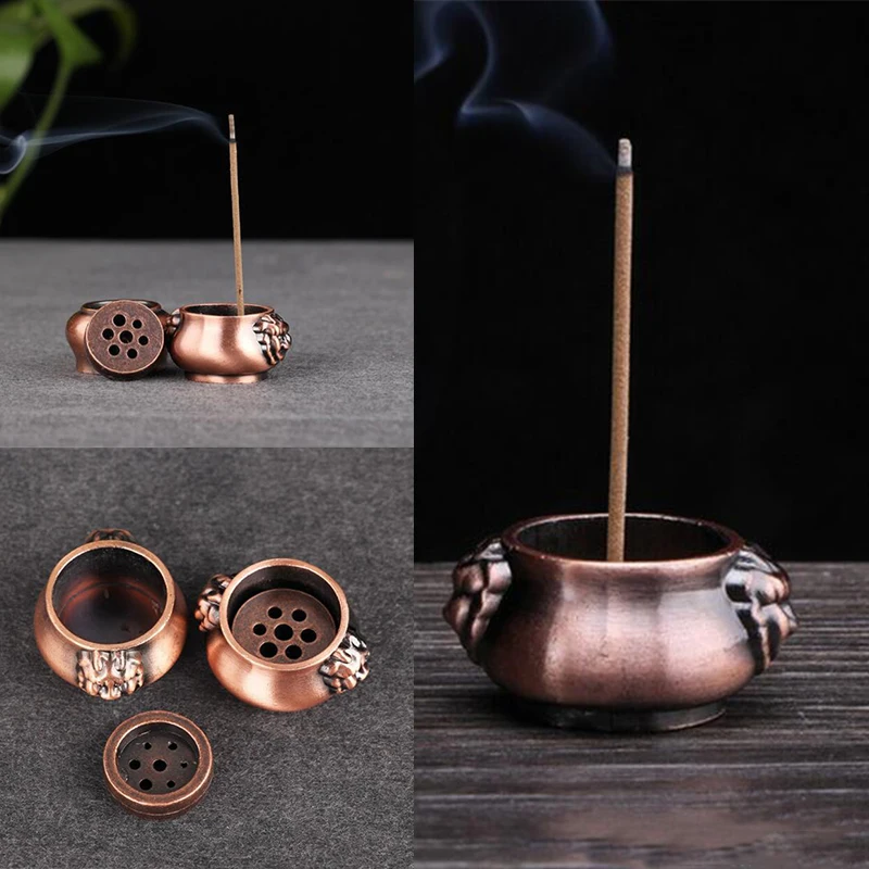 

Solid Copper Incense Stick Burner Holder Censer Home Decor Decorations Small