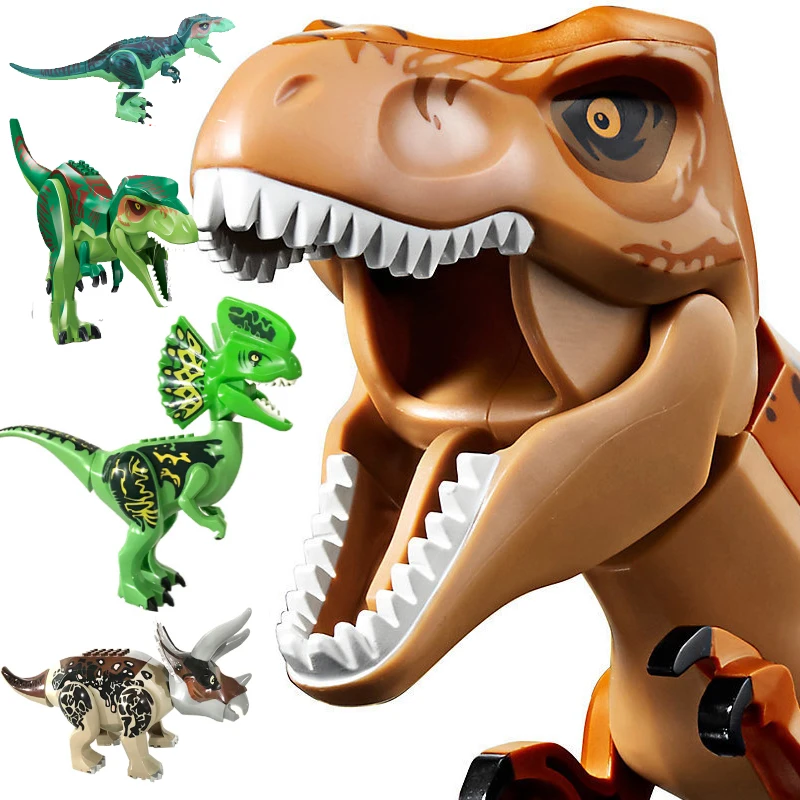 

Jurassic World 2 Building Blocks Legoings Dinosaurs Figures Bricks Tyrannosaurus Rex Indominus Rex I-Rex Assemble Kids Toys