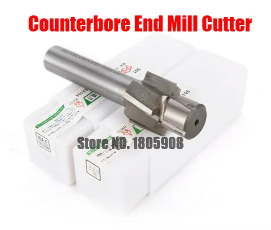 

1pcs 4 Flute M3-M18 AL HSS Counterbore End Mill ,metric Endmill sink holes drilling head milling cutter (M3/4/5/6/8/10/12/14/16)