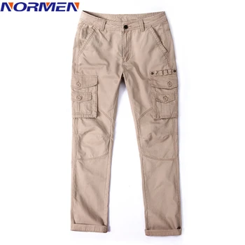 

Normen Brand Men's Full Length Cargo Pants Plus Size Top Quality Solid Fashion Men Casual Joggers Military Cargo Pants Male