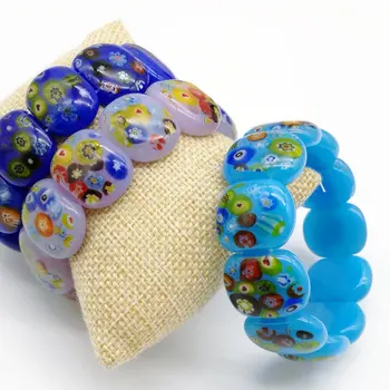 

3 color Lampwork murano glass bead bracelets bracelets chic