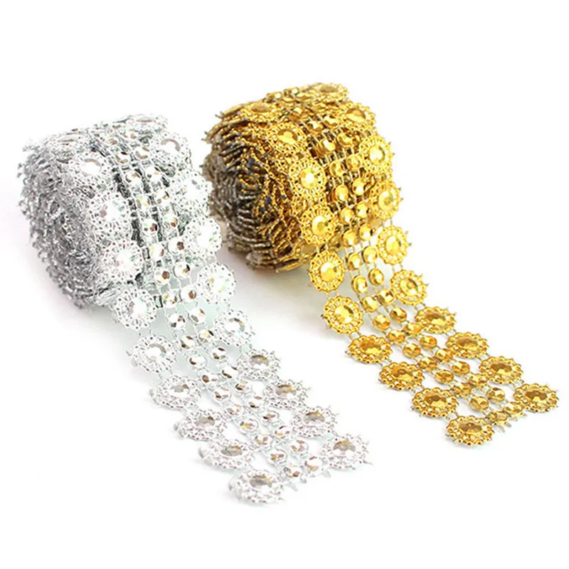 

Diamond Sun Flower Mesh Roll Event Unicorn Party Birthday Wedding Diy Decorations Table Cake Wrap Crystal Ribbons Tape Tulle