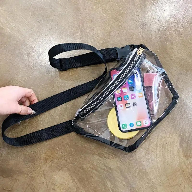 Женские прозрачные поясные сумки ПВХ поясные сумки для девочек водонепроницаемые нагрудные сумки 3 размера мини средние большие цветные