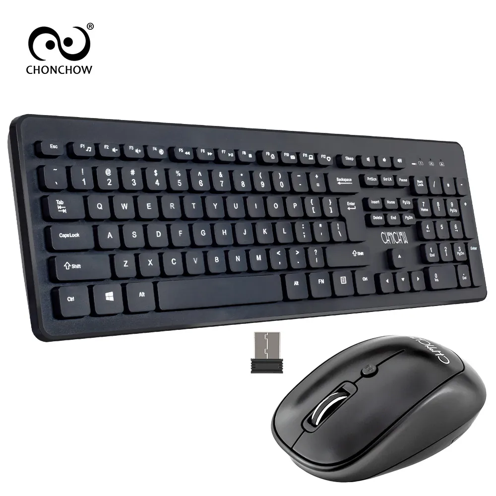 2018 New 2 4 GHz Wireless Keyboard and Mouse Set Gaming USB Keyboard Mouse Combo for 2