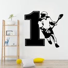 Fashion Sports Lacrosse Family Wall Stickers Mural Art Home Decor vinyl Stickers Wall Decals