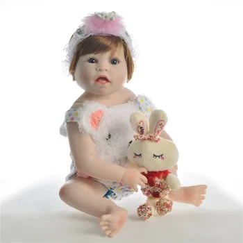 

Reborn toddler girl doll 23"57cm boneca reborn menina full body silicone vinyl reborn baby dolls toys for child birthday gifts