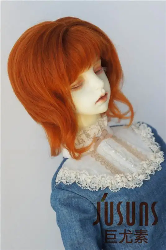 JD248 1/3 SD небольшое леди вьющиеся BJD мохер кукла парик кукла wigd 8-9 дюймов