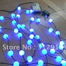 50 шт. полноцветный светодиодный пиксельный модуль типа шарика, вход DC12V, 3 шт. 5050 RGB+ WS2811 IC; с dmx конвертором и блоком питания