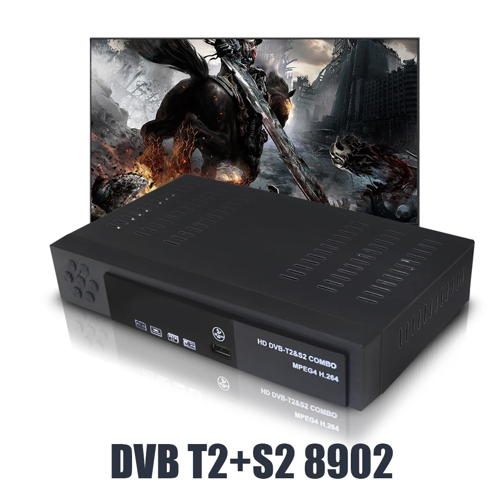 HD цифровой наземный спутниковый ТВ приемник комбо Dvb T2 S2 8902 DVB-T2 DVB-S2 ТВ приставка IP tv Youtube H.264 MPEG-2/4 T2 S2 ТВ приставка