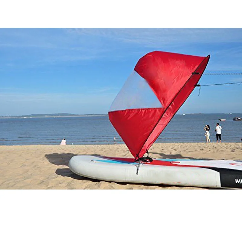 Складной каяк лодка ветер парус Sup весло доски плавание на каноэ ход весло лодки ветер прозрачное окно каяк парус ветер