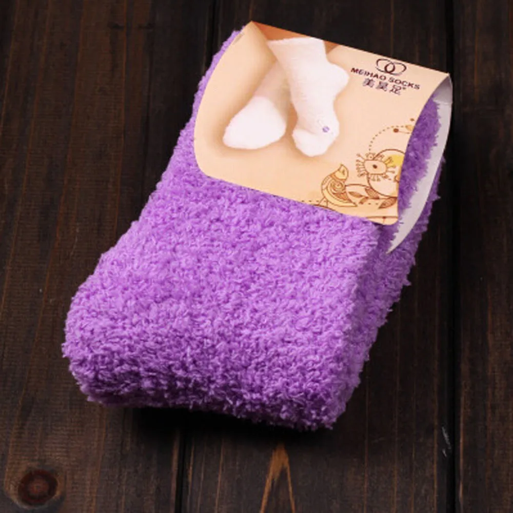 Сказочные эластичные домашние мягкие носки-тапочки для женщин и девочек пушистые теплые зимние дышащие носки разных цветов носки