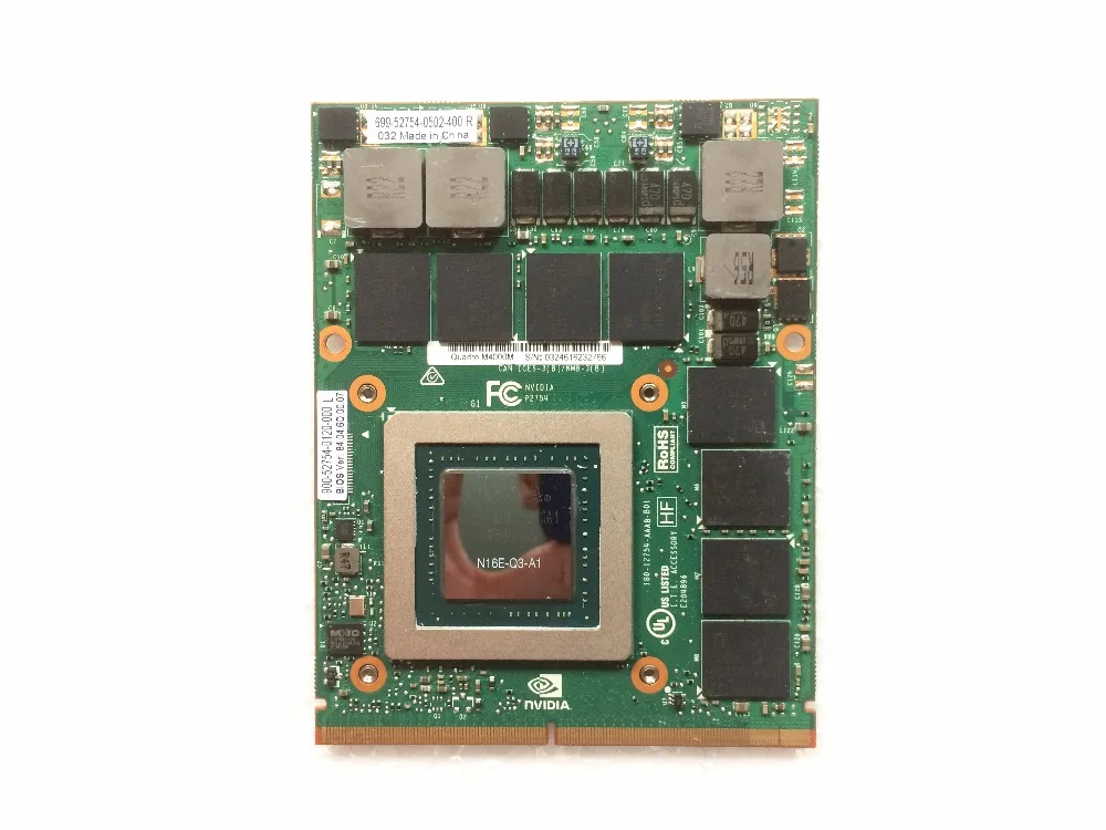 

Quadro M4000M 4GB GDDR5 MXM 3.0b Card N16E-Q3-A1 CN-04XR03 04XR03 4XR03 for Precision 7710 M6800 Laptop