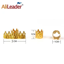 Корона Золотой Стиль Плетение DIY аксессуар Dread Замок бусины для волос заколки для волос кольца застежки-Запонки тибетские украшения Декор
