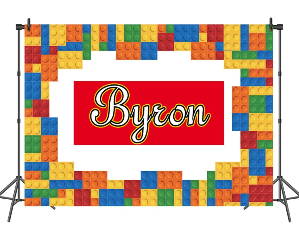 

Sensfun kids birthday party photo background lego theme colorful photography backdrops high quality backdrop