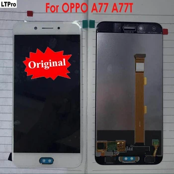 

LTPro Original Best Working Complete LCD Display Touch Panel Screen Digitizer Assembly For OPPO A77 A77T Phone Sensor Parts