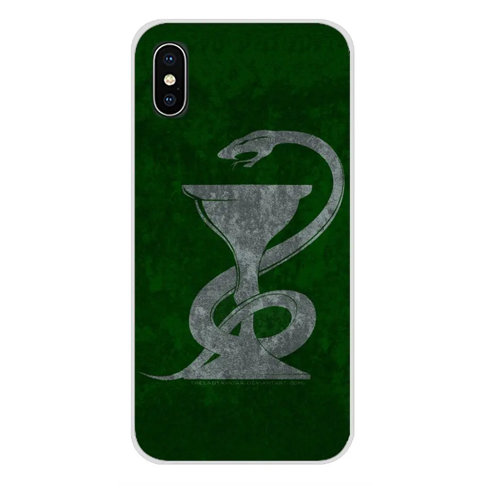 For Apple iPhone X XR XS MAX 4 4S 5 5S 5C SE 6 6S 7 8 Plus ipod touch 5 6 Slytherin Necktie Style Accessories Phone Cases Covers