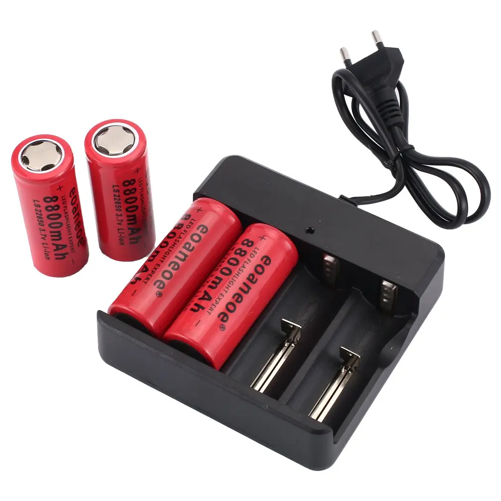 EU charger4-Bay Smart Li-ion Battery Charger For Rechargeable Lithium Batteries Flashlight Torch Headlamp Charger
