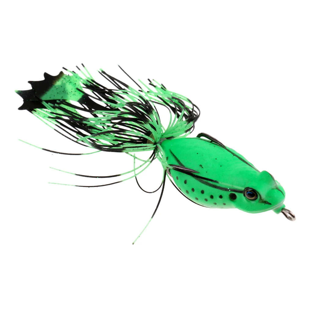 3D Frog Soft Fishing Lure Bait Floating Crankbaits Bass Pike Perch Catfish Snakehead Topwater Hollow Body Artificial Lures