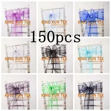 Цена прозрачная лента на стул из органзы банты 18x275 см Свадебная вечеринка Церемония по случаю события украшения стула Пояса