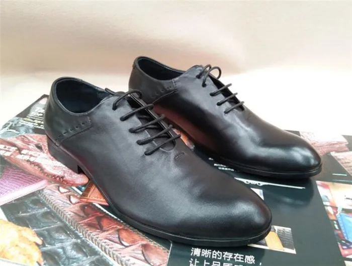 Бизнес на шнуровке мужские туфли Увеличение Мода ручной работы с острым носком личности туфли дерби мужские туфли