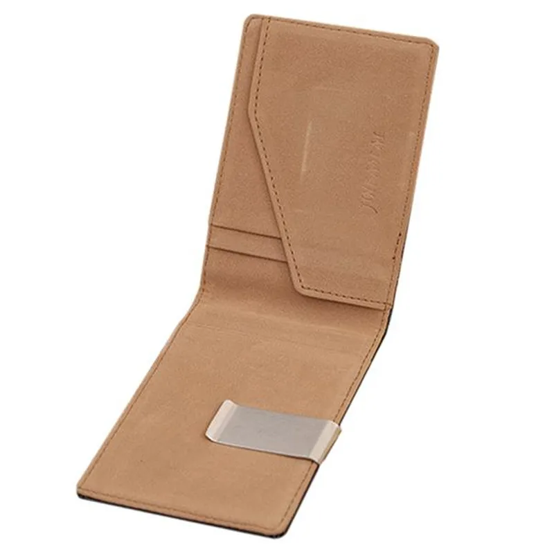 Высококачественный мужской кожаный волшебный кошелек с застежкой для кредитных карт - Цвет: coffee