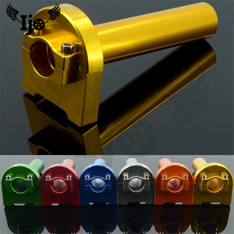 

9 colors available moto part motorbike handlebar for honda suzuki yamaha aluminum pit bike 22MM throttle motorcycle twist grip