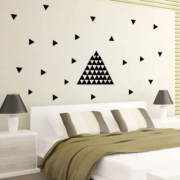 

Gold Triangle Wall Sticker Vinyl Decals (Set of 35pcs) , Gold Geometric patterns modern nursery wall art decor Free shipping