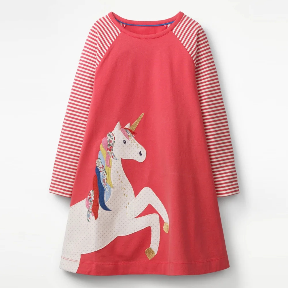 

Girls Dress Penguins Long-Sleeve Dresses 2018 Autumn Appliques Princess Dress Brand Kids Baby Girls Clothes Hot YF18