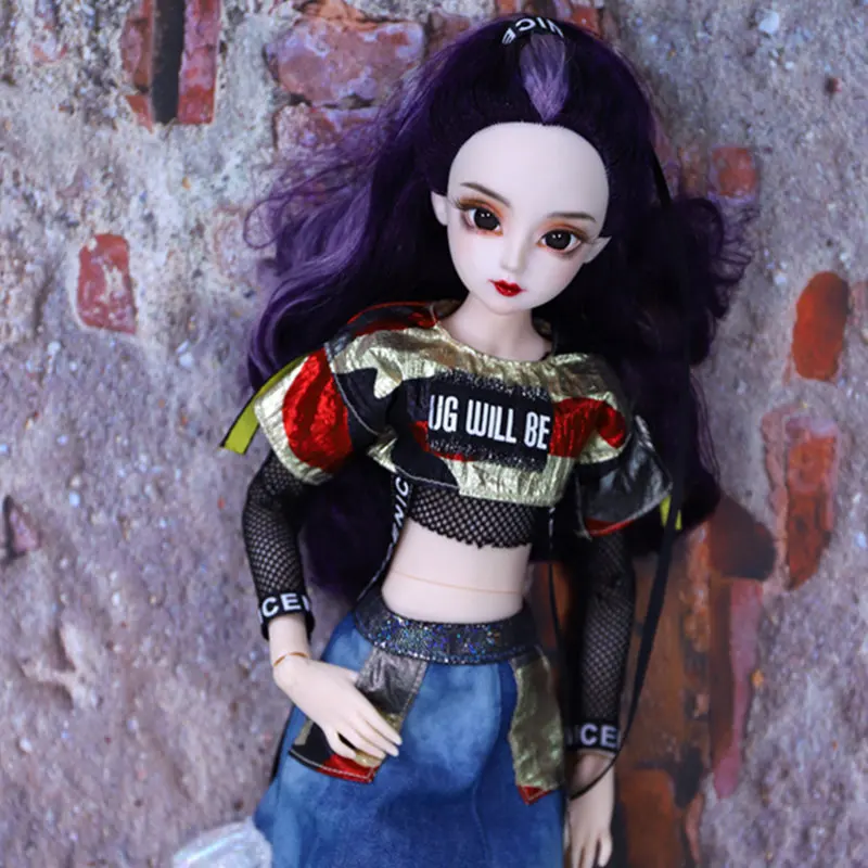 DBS кукла 1/4 BJD молочная королева имя Zisang фиолетовые смешанные волосы механические
