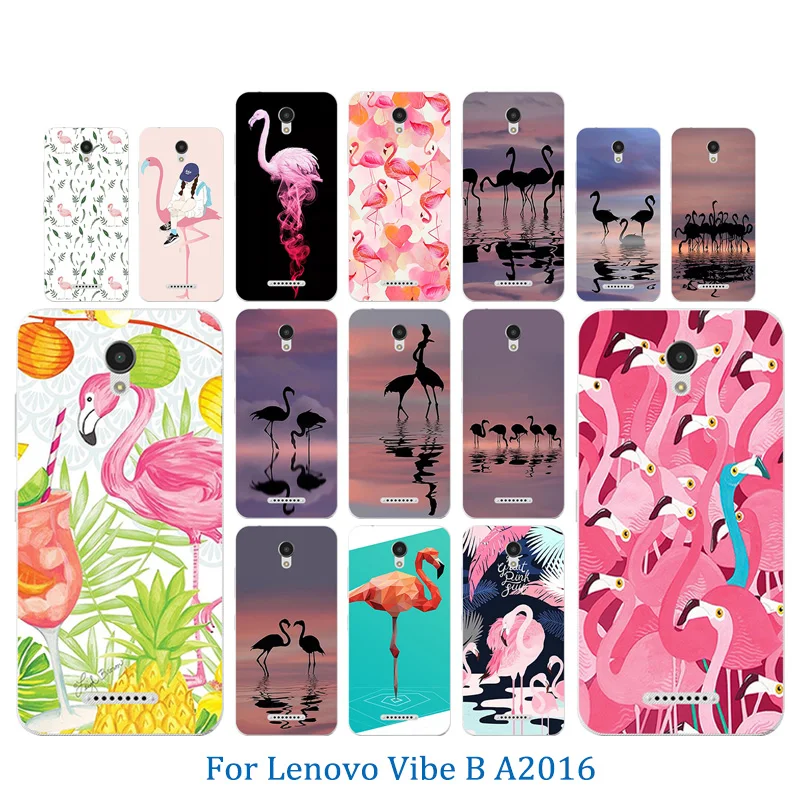 Luxury Flexible For Lenovo Vibe B A2016 A1010 A20 A Plus A1010a20 A2016A40 Soft Phone Case Silicone Flamingos Pattern Skin Cover |