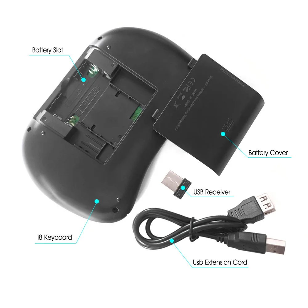 Горячая Мини Беспроводная клавиатура Air mouse i8 2,4G USB QWERTY клавиатура с тачпадом Teclado для ПК ноутбука Android tv BOX Xbox360