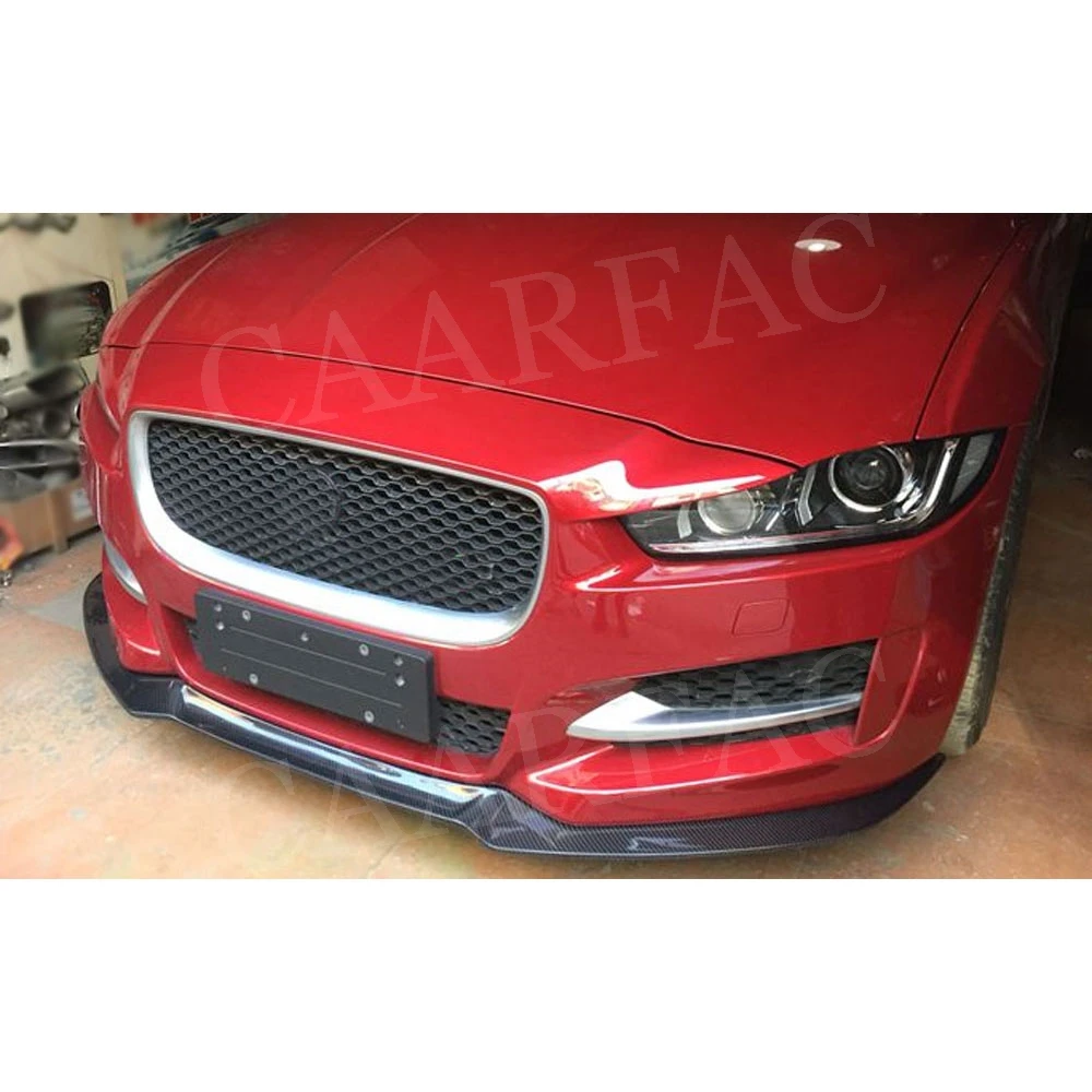Для XE углеродного волокна передний спойлер сплиттер для Jaguar XE Sedan 4 двери- головка бампера подбородок Лопата защитный фартук