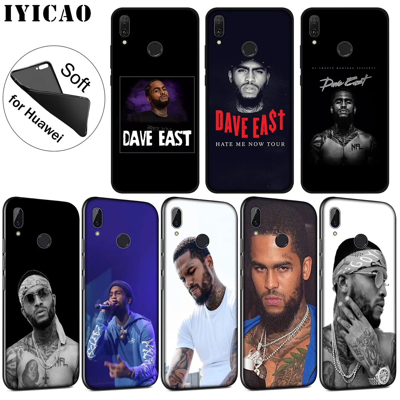 IYICAO Dave East Мягкий силиконовый чехол для телефона Huawei P30 P20 Pro P10 P9 P8 Lite Mini 2017 2016 P smart Z
