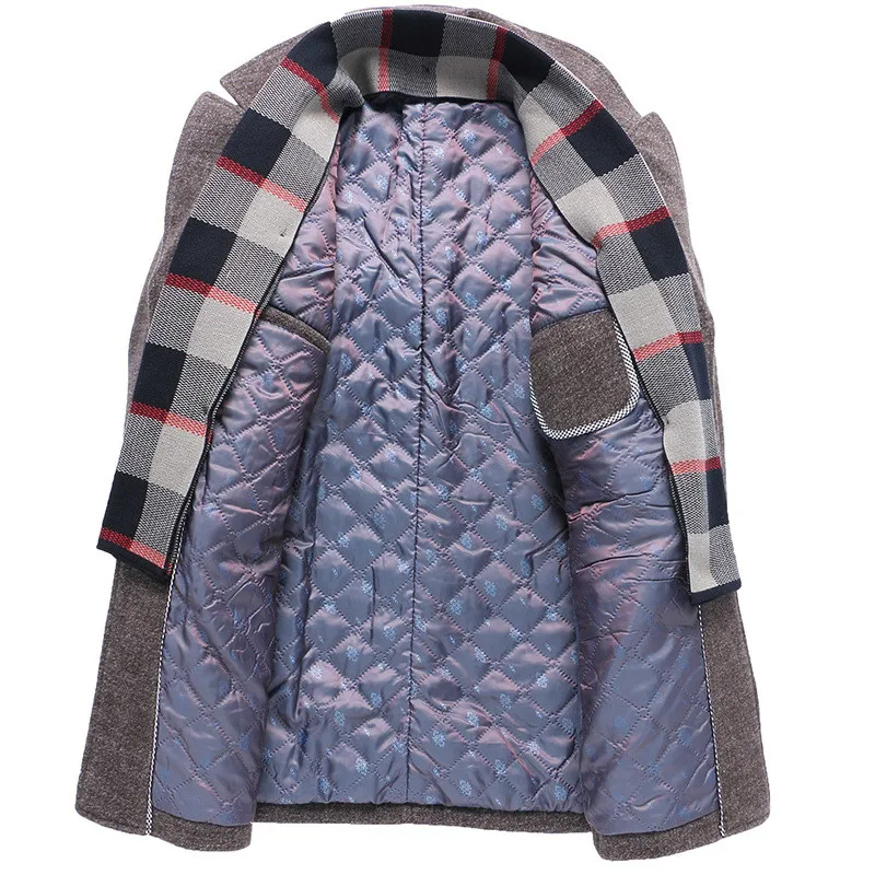 New Winter High quality Men's Wool Jacket Coat Fashion Business Thicken Woolen Trench Coat Male Detachable Scarf collar Overcoat New Winter High quality Men's Wool Jacket Coat Fashion Business Thicken Woolen Trench Coat Male Detachable Scarf collar Overcoat