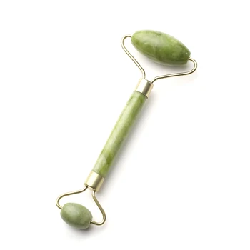 

EFERO 1Pcs Natural Double Head Jade Roller Thin Face Massage Beauty Tools Lifting Face Head Neck Body Massager Relaxation Tool