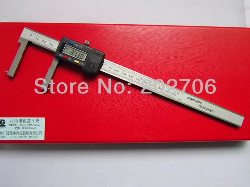 High quality 25 200mm Inside Groove Digital Caliper to measure inside