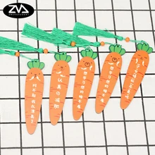 1X креативность мультфильм морковь деревянная Закладка маркировка Канцтовары Закладка-украшение Kawaii школьные принадлежности подарок