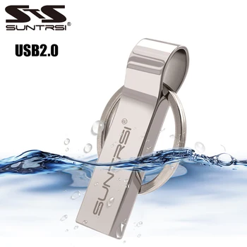 

Suntrsi Metal Usb Flash Drive 32Gb For Computer Pendrive 64Gb 16Gb Usb Stick Metal Key Chain Pen Drive 8Gb High Speed Waterproof