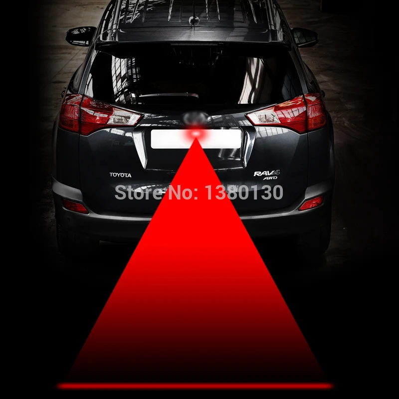 

Newest Anti Collision Rear-end Car Laser Tail Fog Light Auto Brake Parking Lamp Rearing 12v Waterproof Warning Light FreeShippin