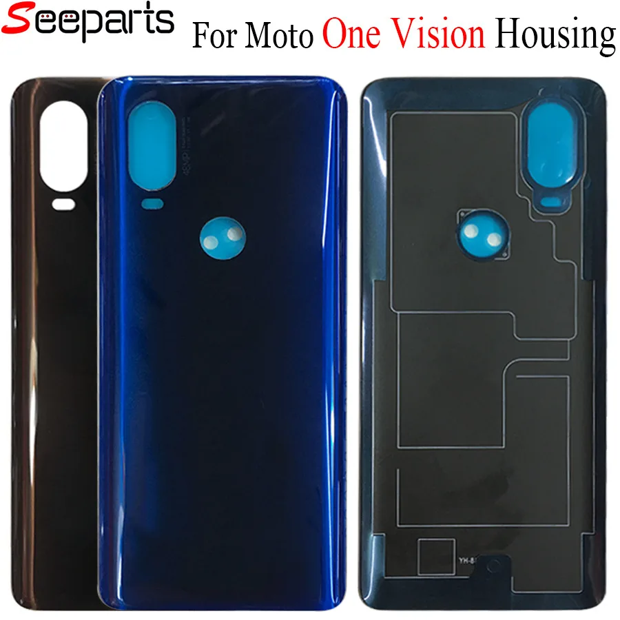 

Original Back Cover For Motorola Moto One Vision Battery Cover Case Replacement Part For Moto P50 Housing Rear Glass Back