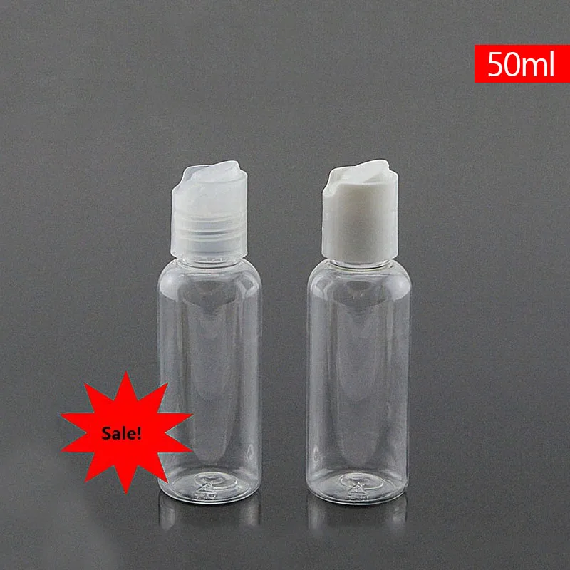 10PCS Clear 50ml Container Sample cleaner, shampoo Storage with Disc