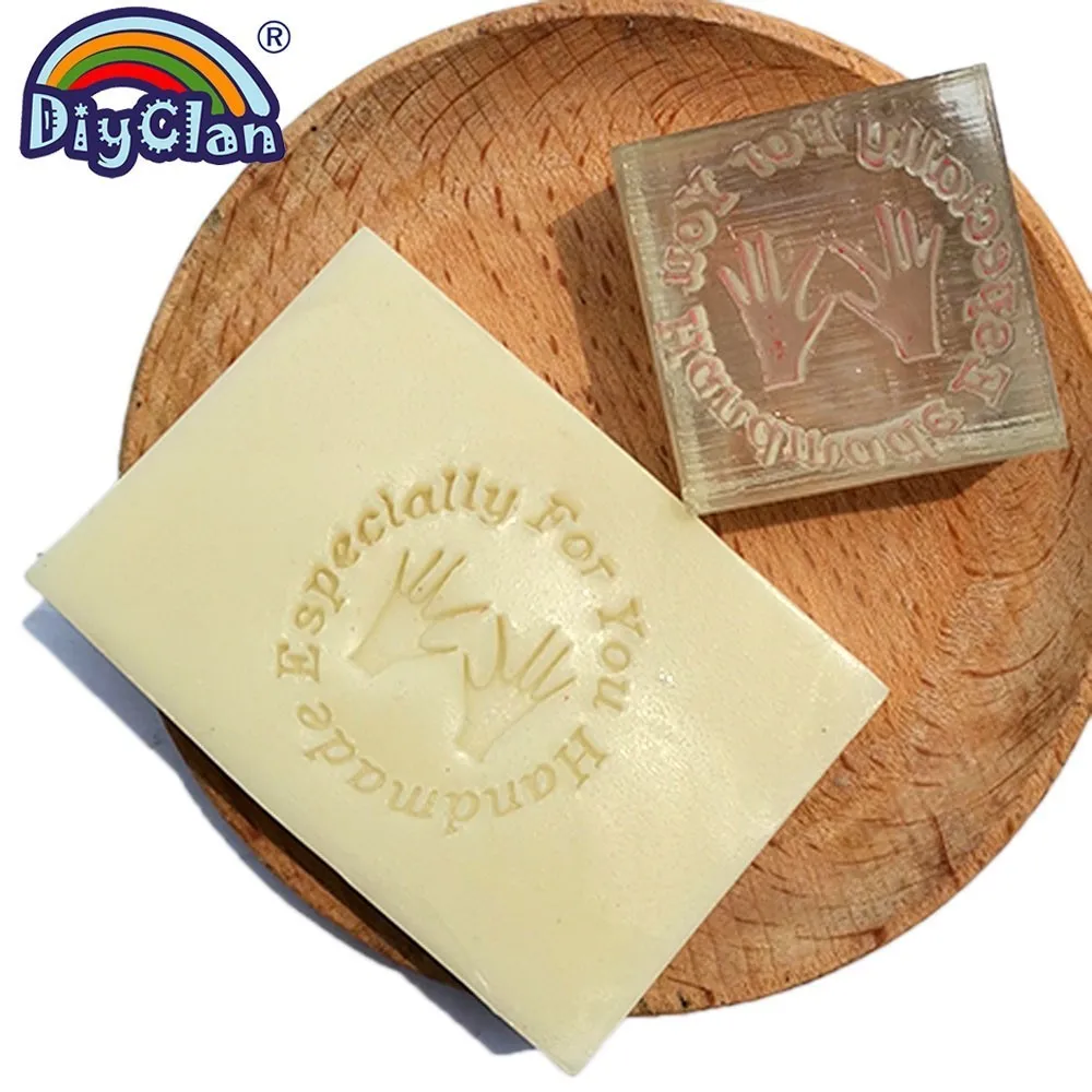 

Handmade especially for you resin soap chapter Holding hands Clear soap stamp chapter with handle pattern customize Z0088SZ