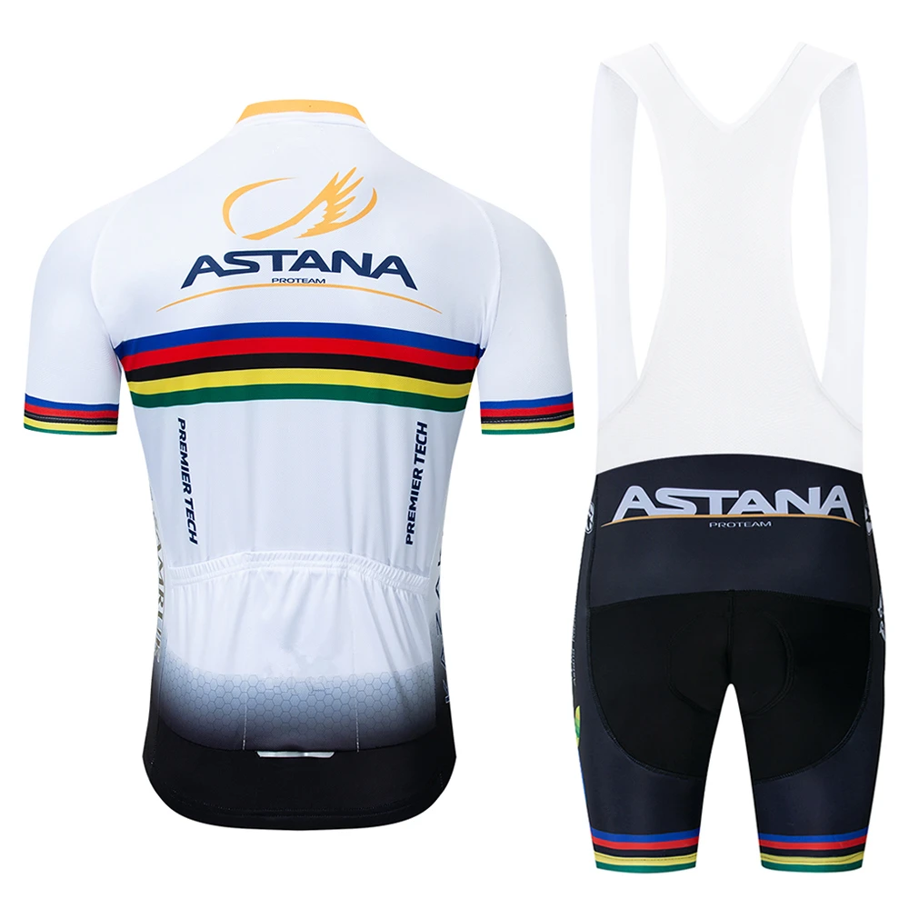 2019 conjunto de Ropa de Ciclismo de equipo ASTANA para Hombre bicicleta Maillot MTB carreras Ropa Ciclismo verano Hombre Rupa bicicleta Jersey