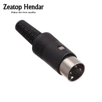 

50PCS 3Pin DIN Male Solder Connector with Plastic Handle 13mm
