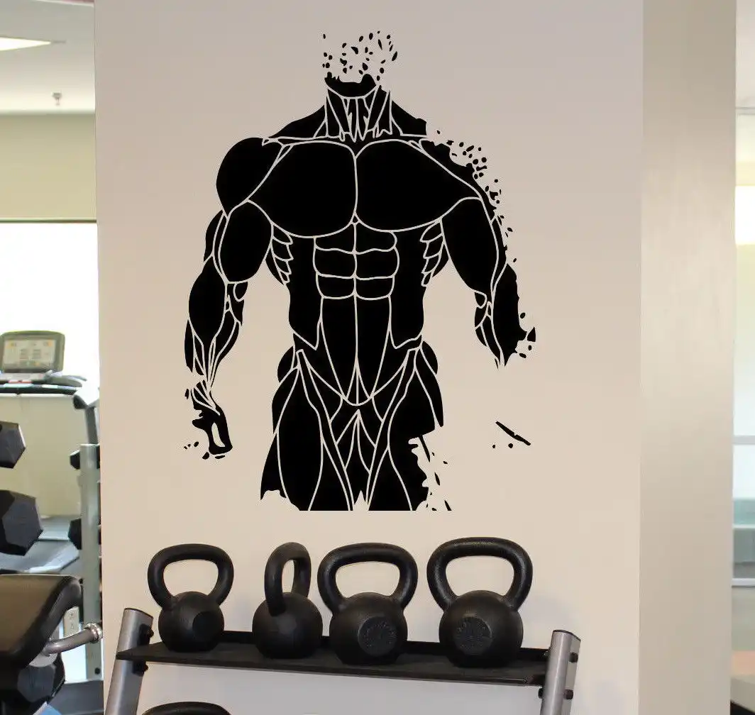 Wall Decal Fitness Gym Bodybuilding Vinyl Sticker Sport Home Wall Art Decor E652 Wall Art Decor Art Decorwall Decals Aliexpress