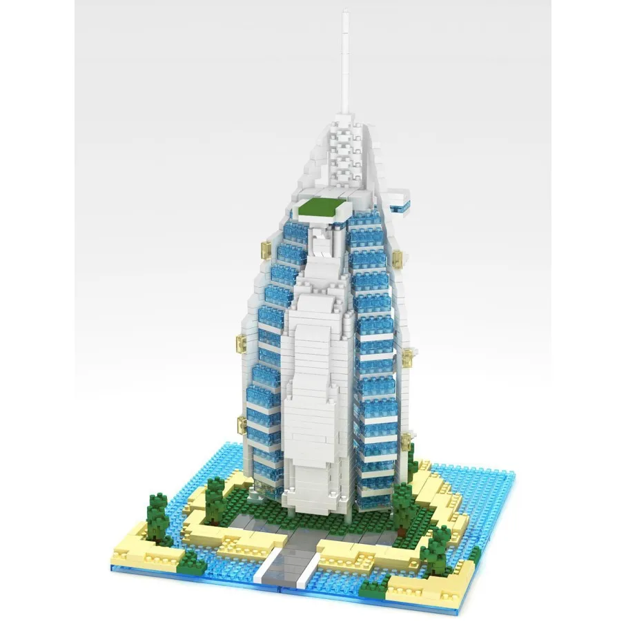 DIY Architecture Legoed City set Landmarks Model Burj Al Ar Building ...