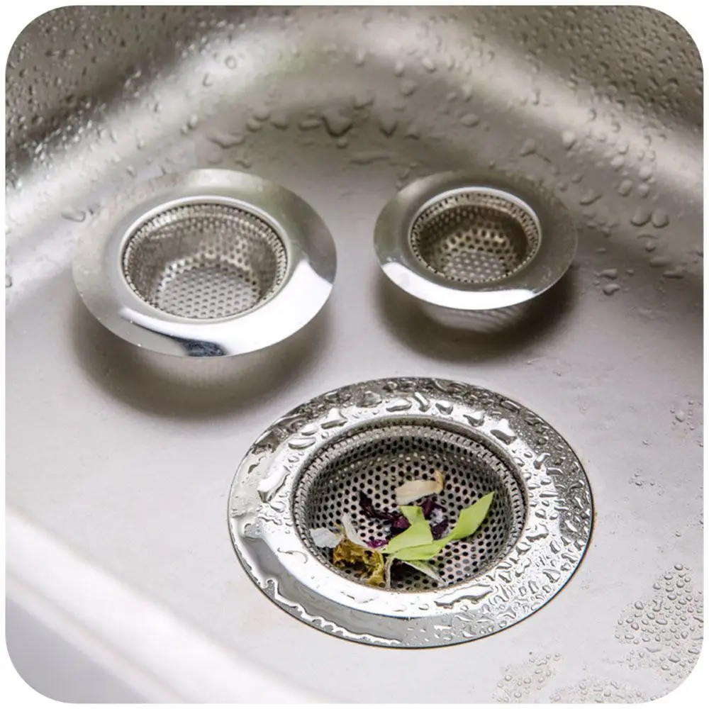 Kitchen Bath Tools Strainer Basket New Stainless Steel Sink Filter Drain Plug Anti blocking