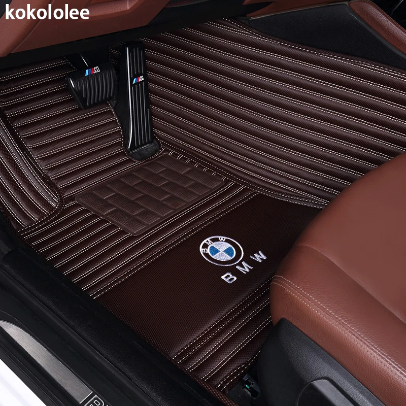 

kokololee Custom car floor mat for BMW F10 F11 F15 F16 F20 F25 F30 F34 E60 E70 E90 1 3 4 5 7 GT X1 X3 X4 X5 X6 Z4 car-styling