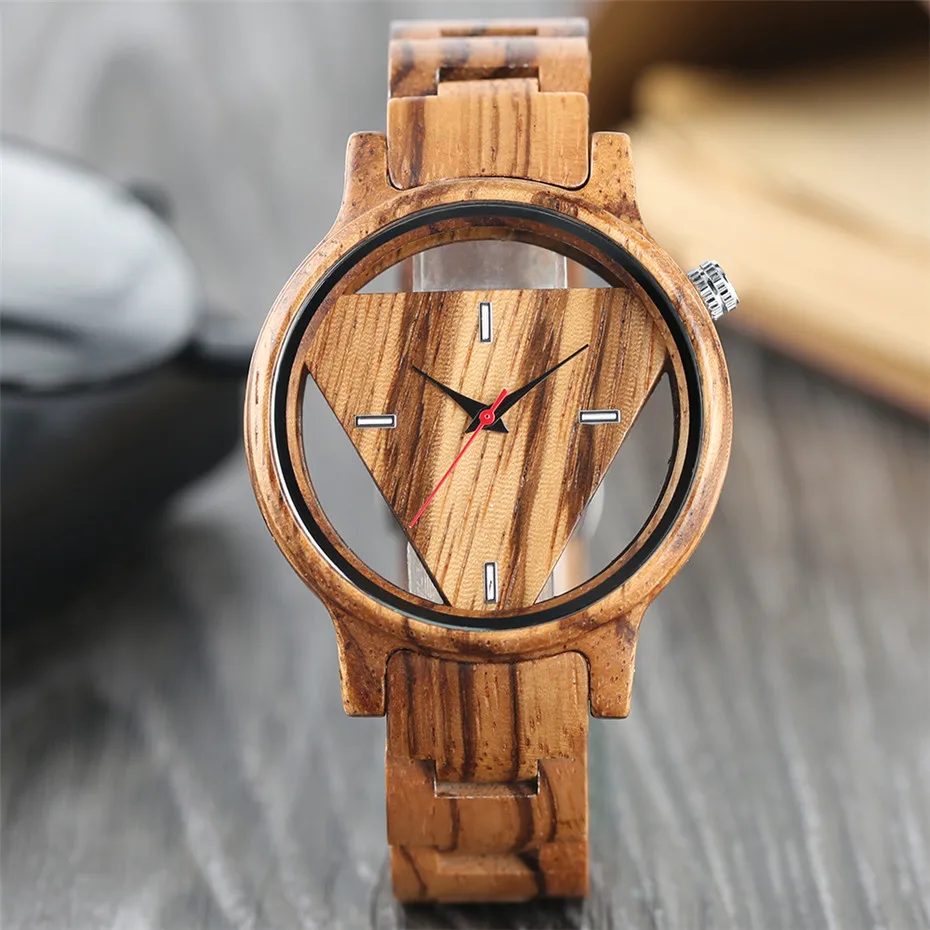 full wooden Push Button Hidden Clasp wood watch6