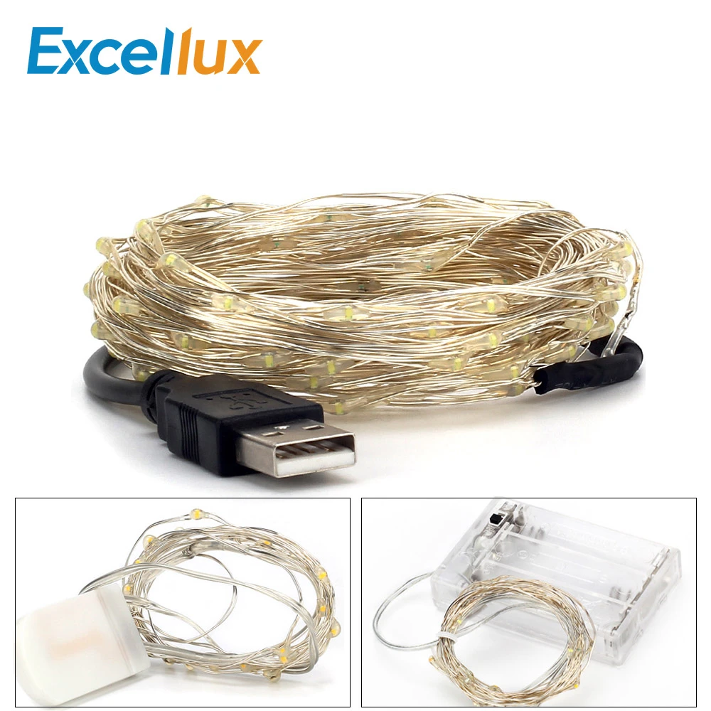 2M 3M 5M 10M Led Lights Chain Copper Wire USB Or Battery Powered led